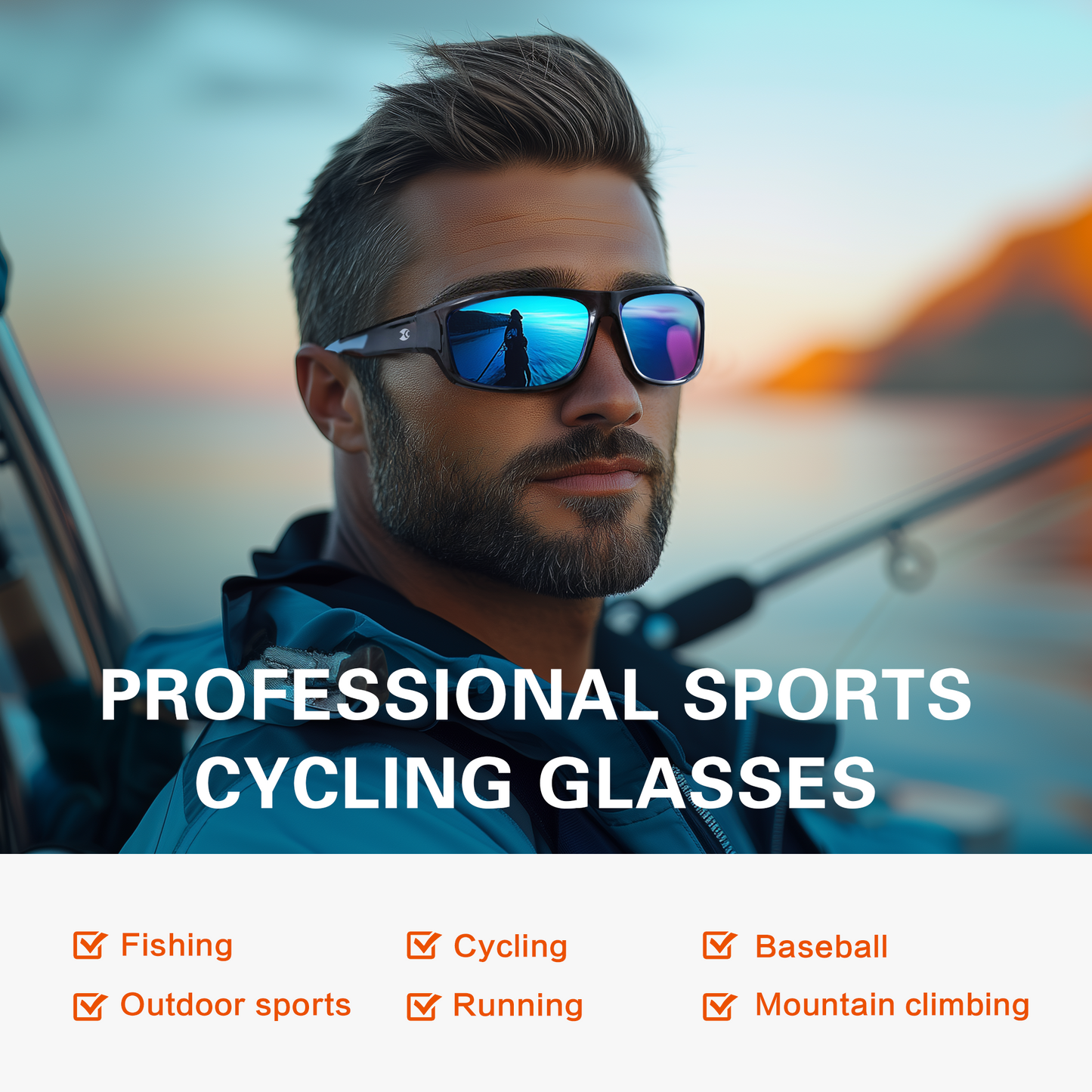 suoso Sports Polarized Sunglasses for Men: Women UV400 Protection Wrap Around Sun Glasses for Fishing Golf Running Driving