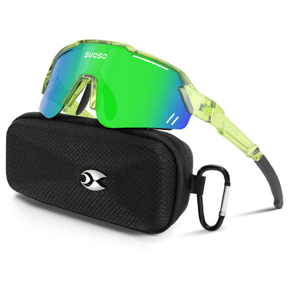 suoso Kids Sports Polarized Sunglasses: Youth Baseball Sun Glasses Cycling Goggles for Boys Girls Age 6-12 Lightweight TR90