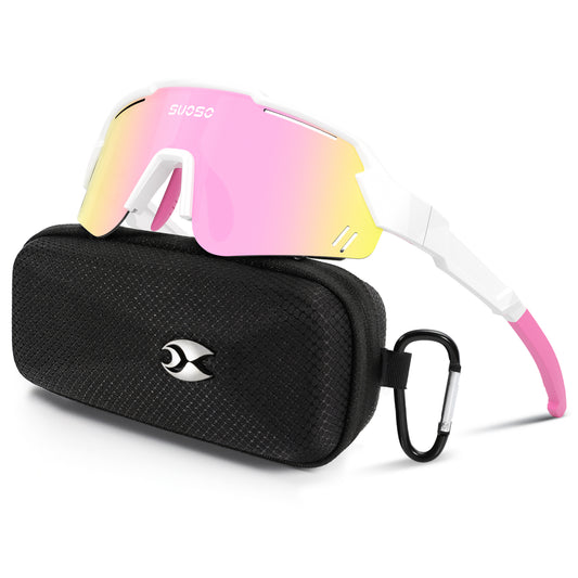 suoso Kids Sports Polarized Sunglasses: Youth Baseball Sun Glasses Cycling Goggles for Boys Girls Age 6-12 Lightweight TR90