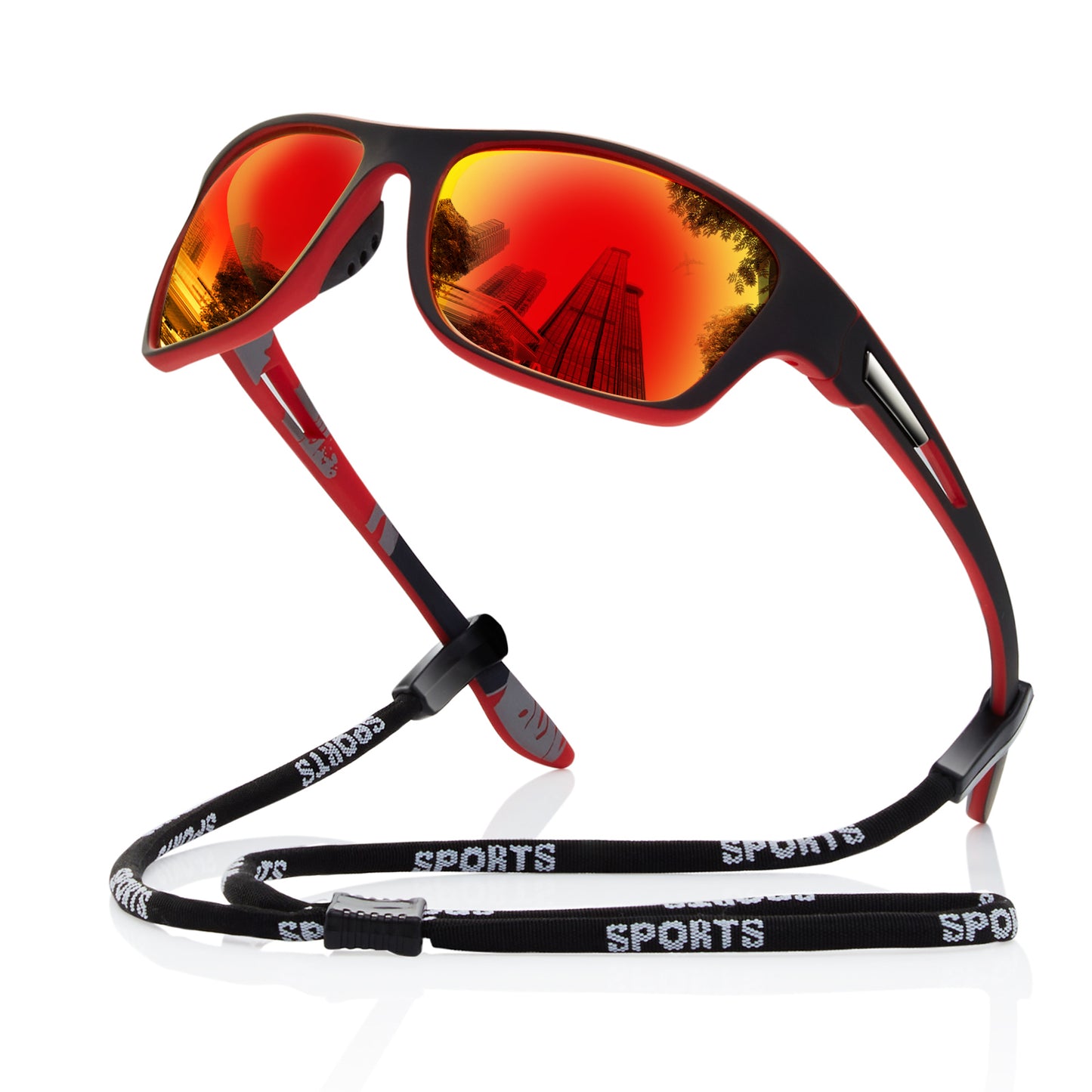 suoso Polarized Sports Sunglasses for Men: UV400 Protection Glasses Womens Wrap Around Goggles for Driving Fishing